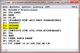 Screenshot SOM-Datei Screenshot SOM-Datei
