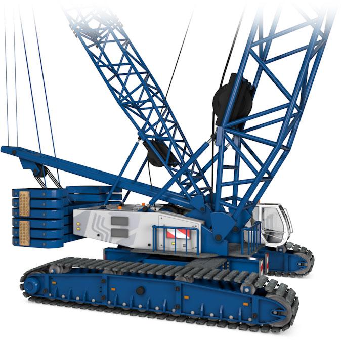 Measurement points on the construction crane