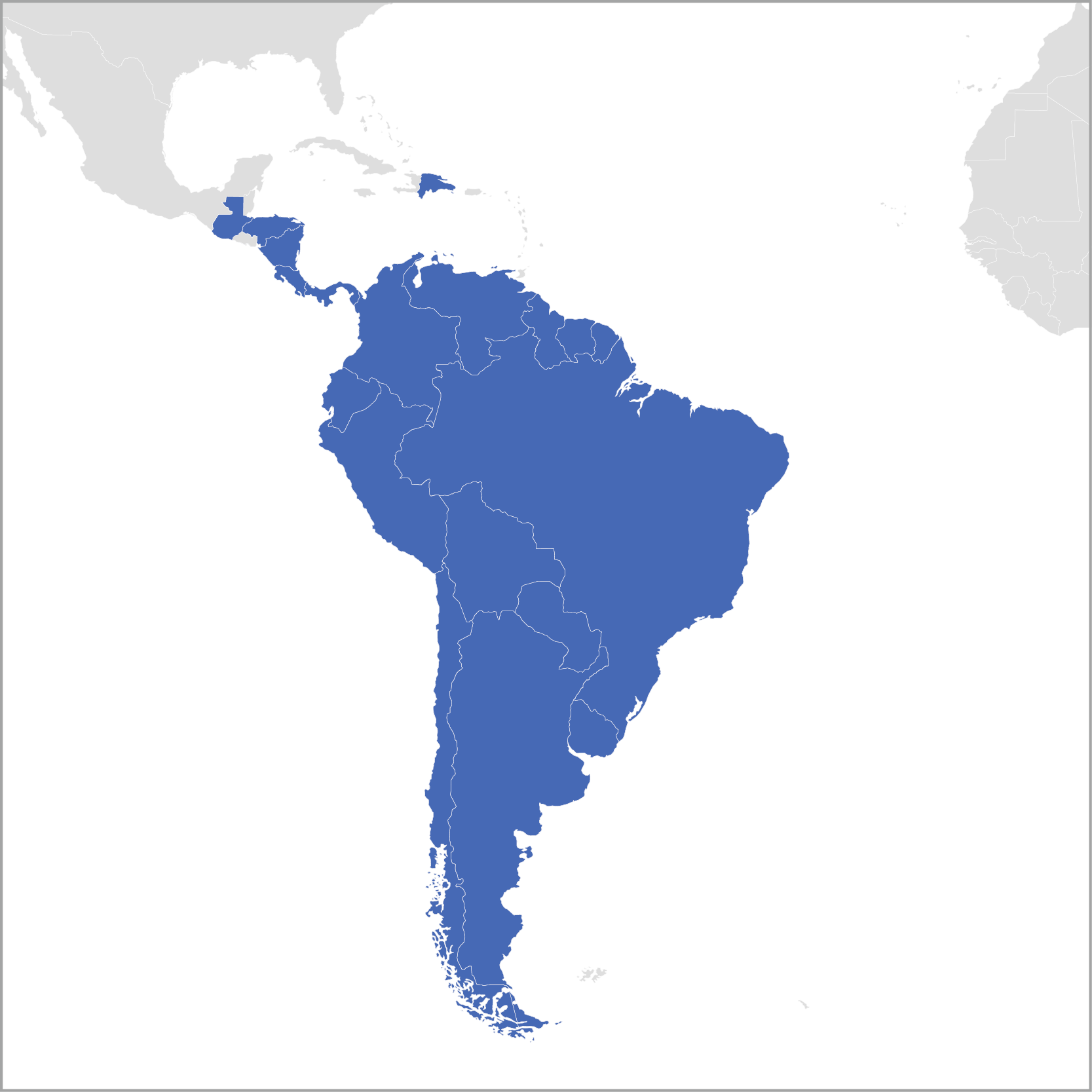 Map South Amerika