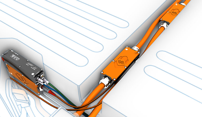 Current and voltage measurement with HV BM Split Modules in a cable duct