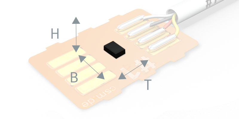 Abmessungen IC-Temperatur-Sensor