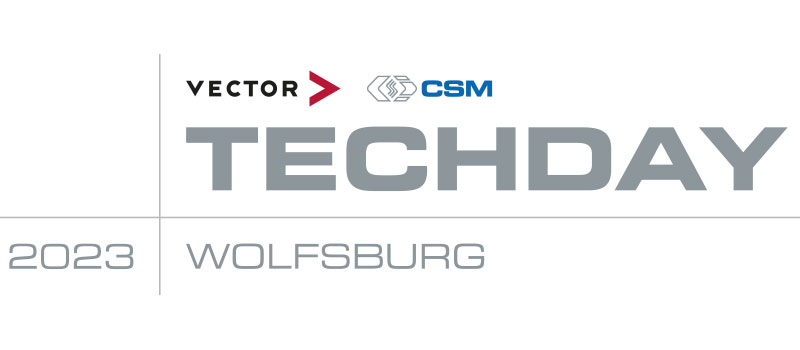 Vector CSM TechDay Wolfsburg 2023 Logo